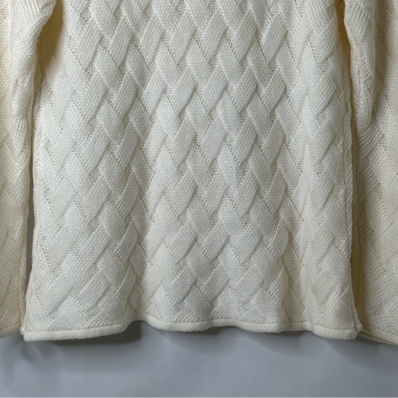 Vintage Woven Cardigan Sz L Quilted Knit Pearl Button Front Sweater Grannycore - Picture 8 of 14